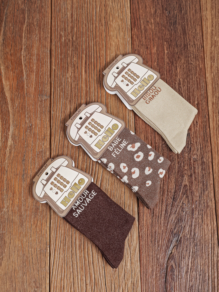 Großhändler COVANA / FINDLAY - Leopardenmuster Socken