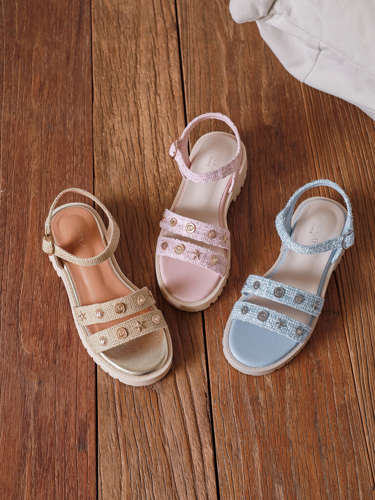Grossiste COVANA / FINDLAY - Sandales en tweed findlay