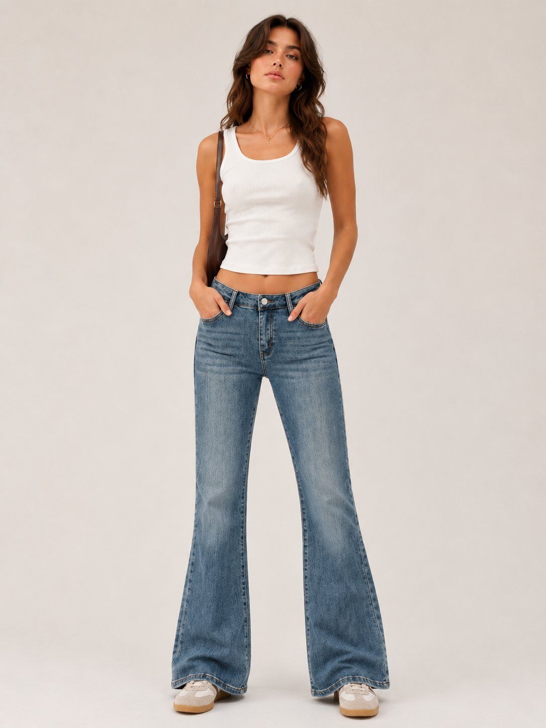 Wholesaler COVERGIRL/VALE DENIM - Low-rise flare jeans in denim