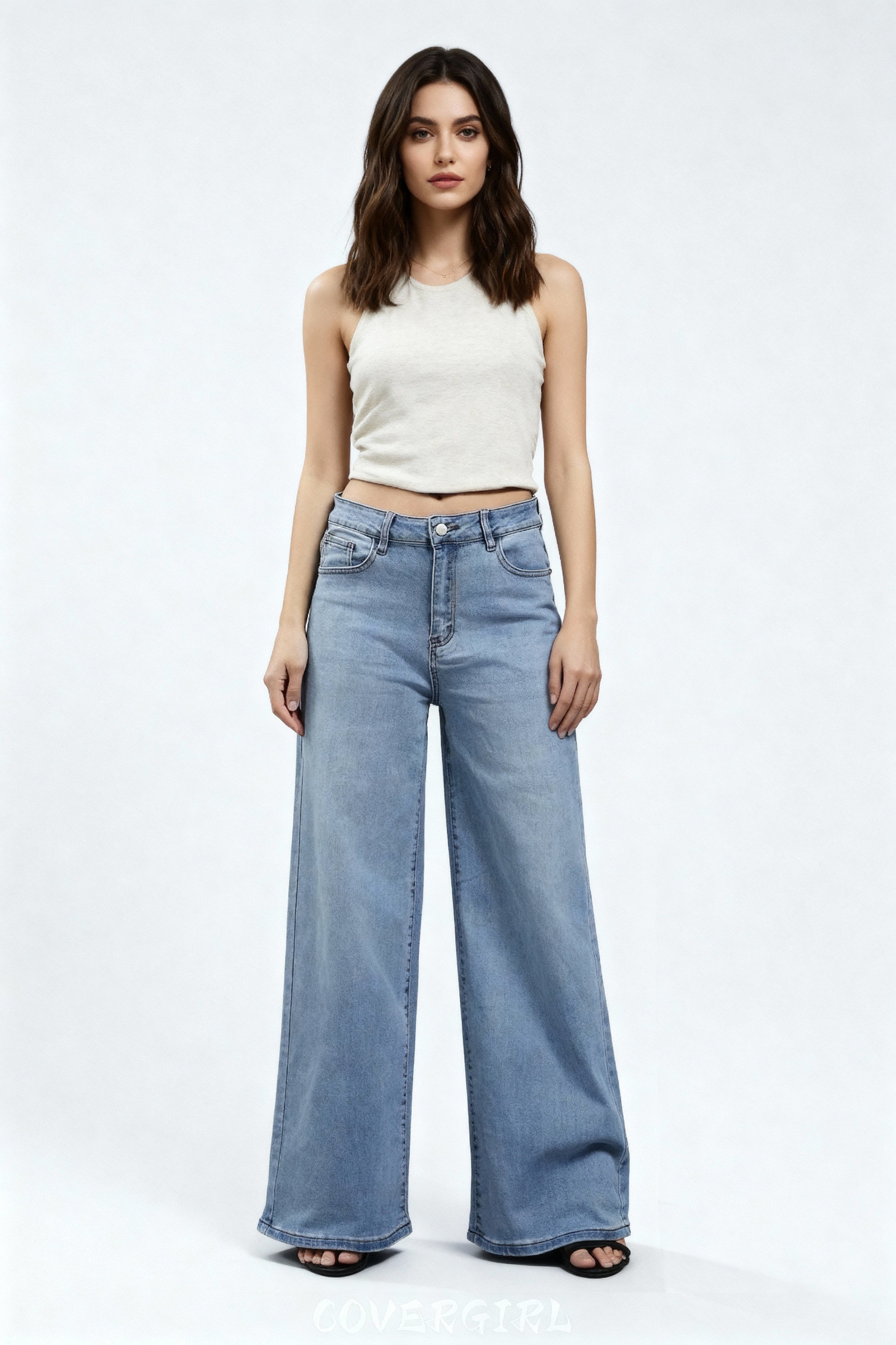 Mayorista COVERGIRL/VALE DENIM - Jeans anchos de mezclilla