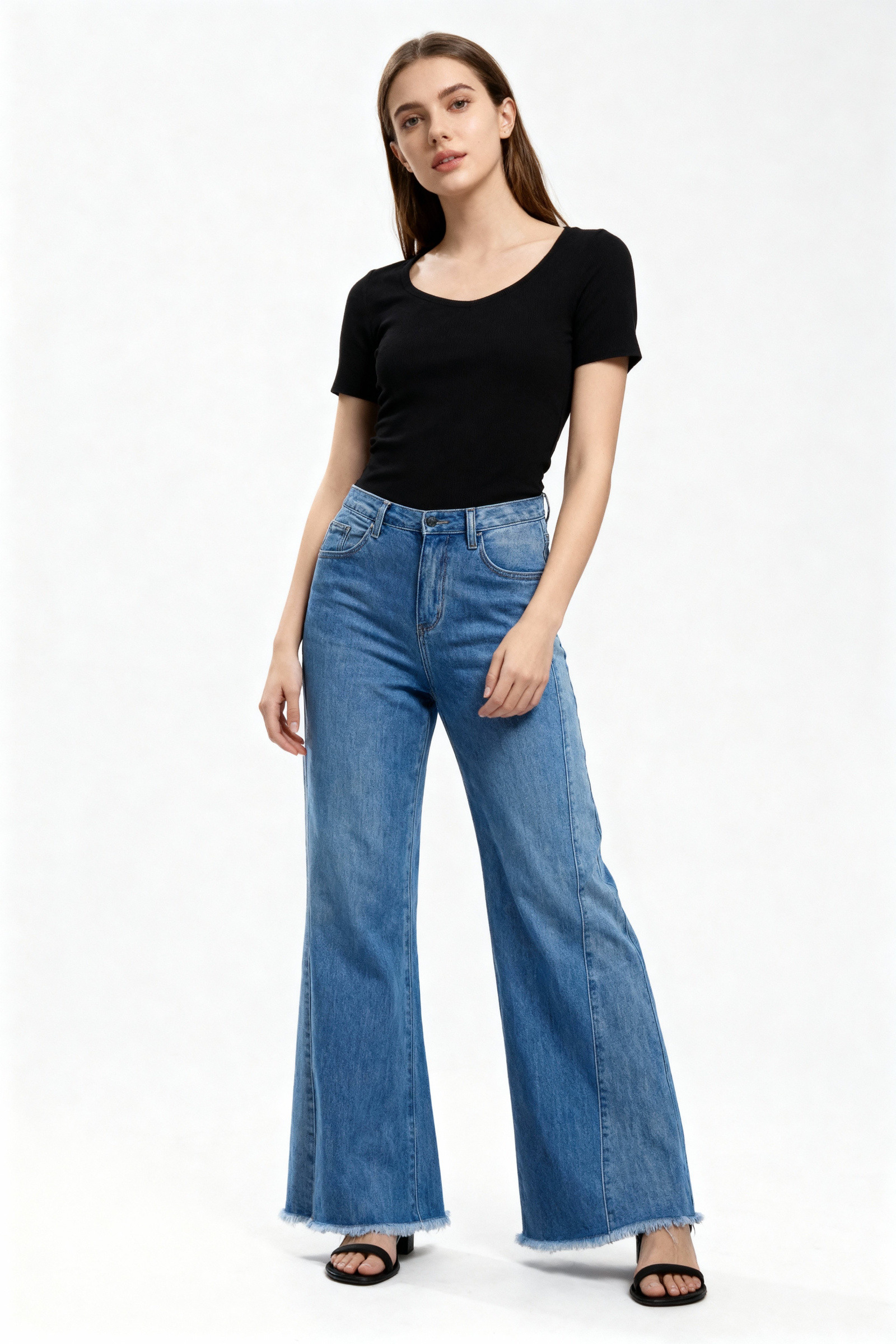 Mayorista COVERGIRL/VALE DENIM - Jeans anchos de mezclilla