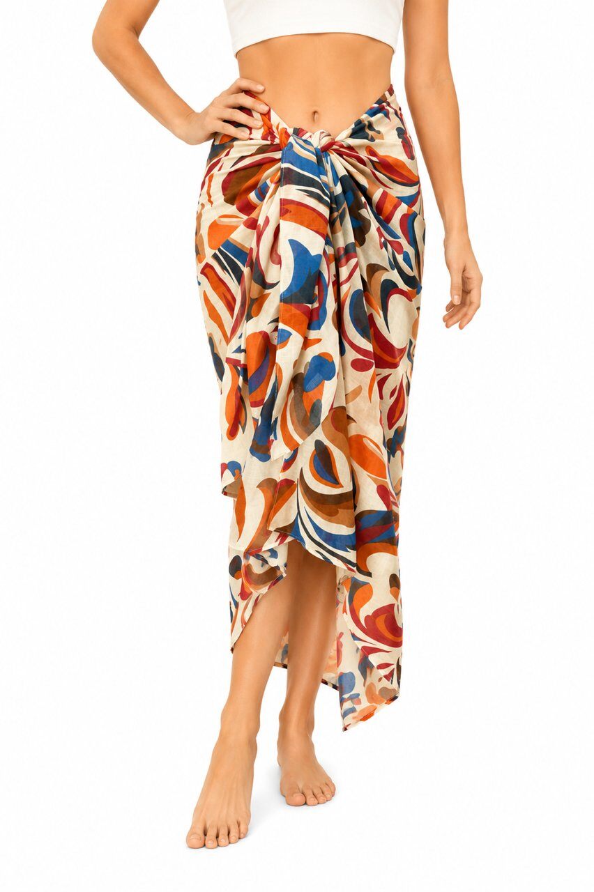 Grossiste Cowo-collection - Paréo 100% voile de coton imprimé