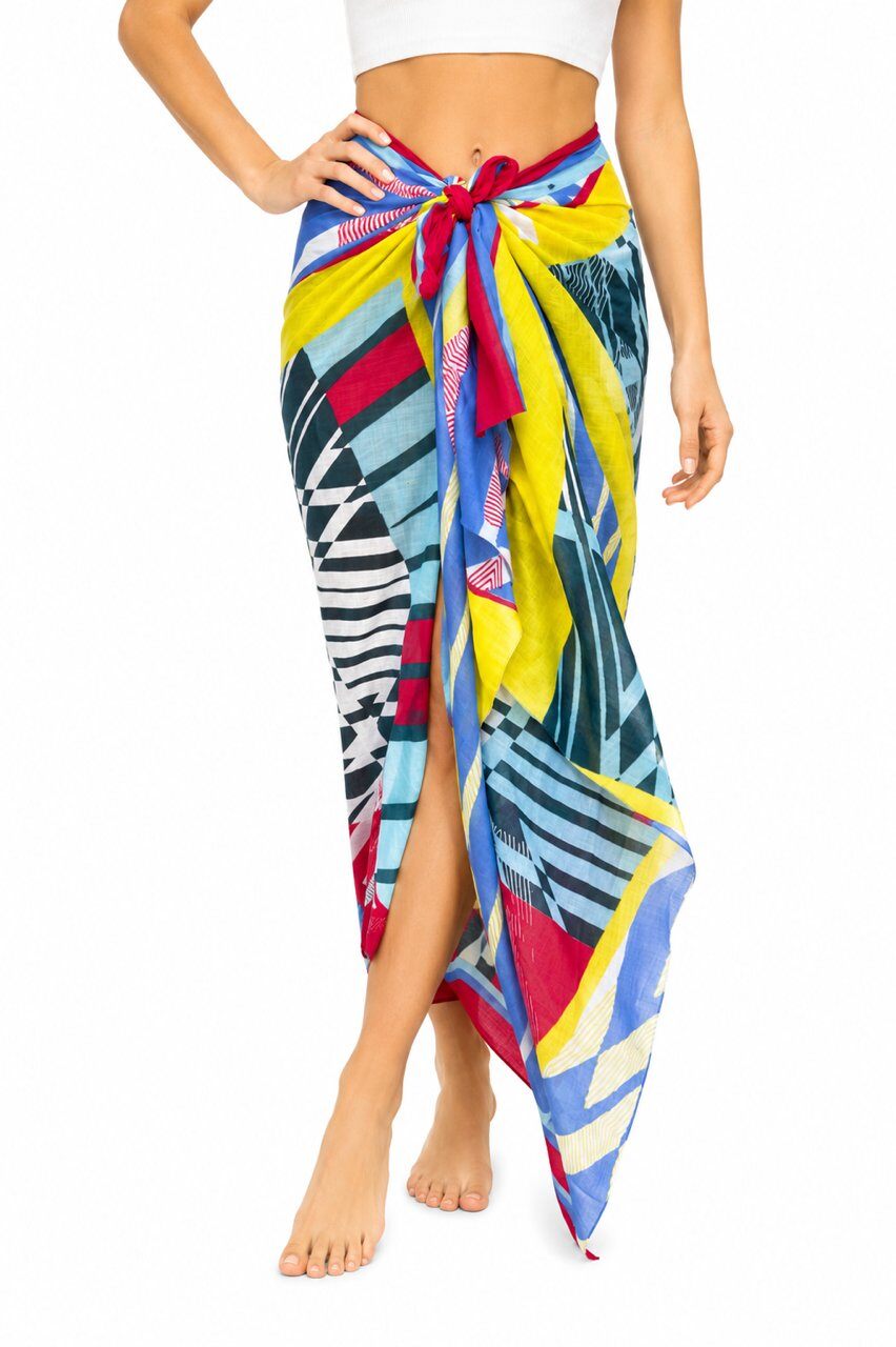 Grossiste Cowo-collection - Paréo 100% voile de coton imprimé