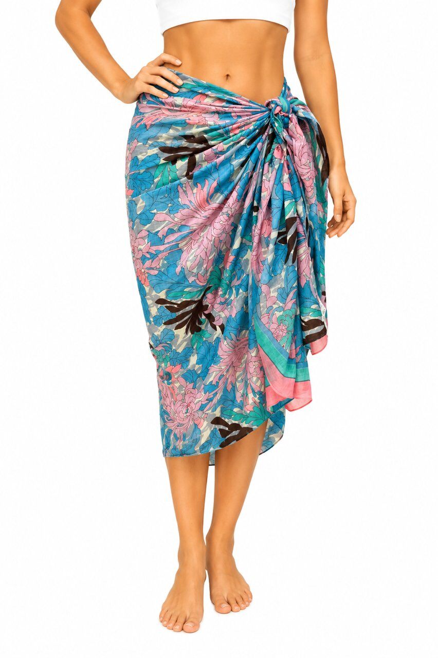 Grossiste Cowo-collection - Paréo 100% voile de coton imprimé