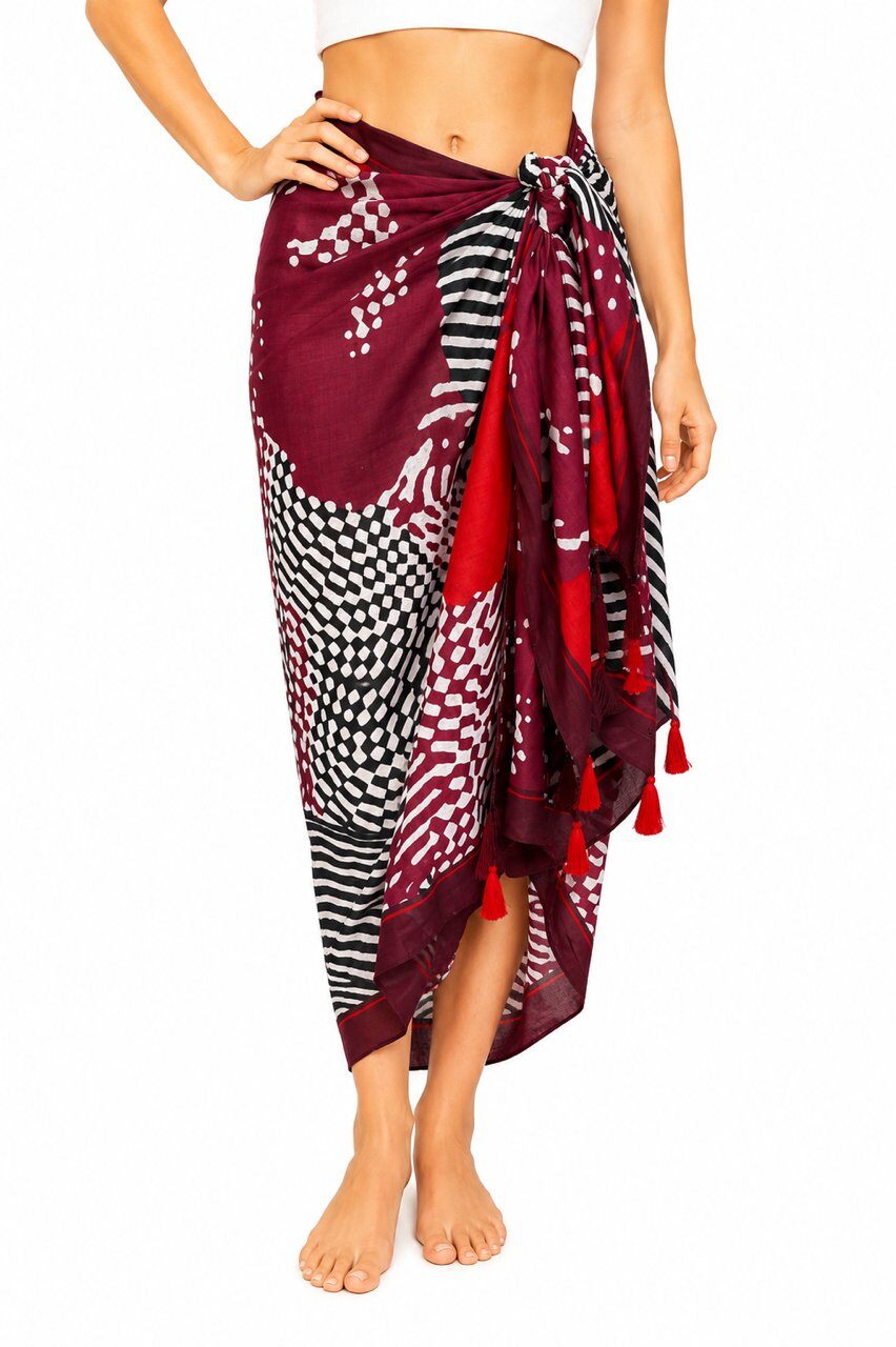 Grossiste Cowo-collection - Paréo 100% voile de coton imprimé
