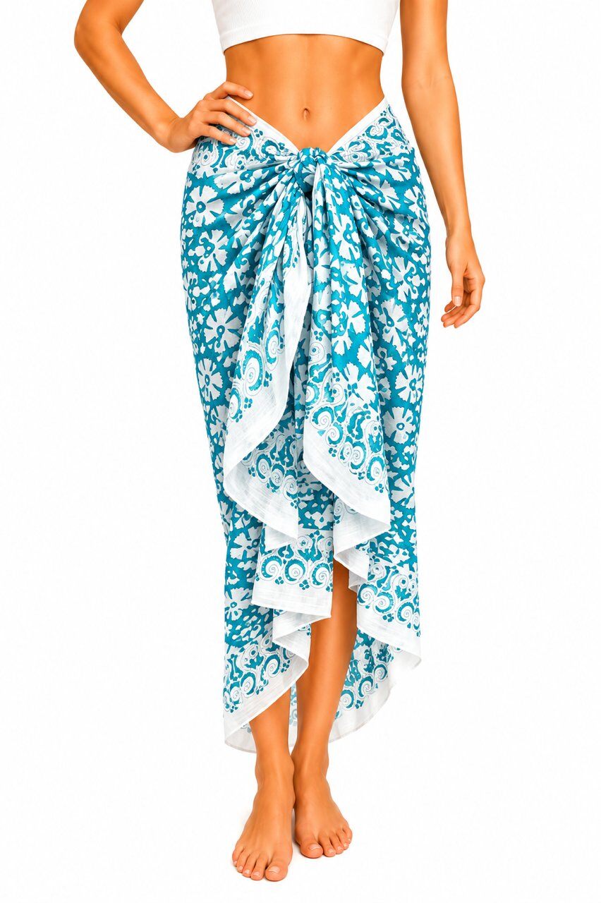 Grossiste Cowo-collection - Paréo 100% voile de coton imprimé
