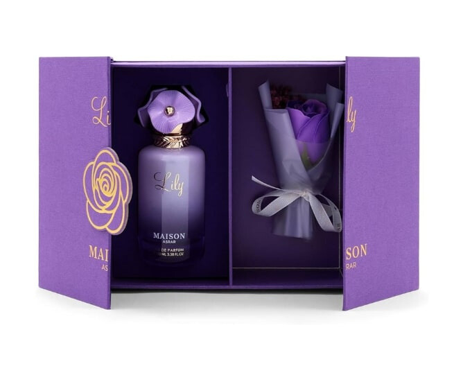 Mayorista Crystal Auber - Perfume de lirio y elegante juego rosa