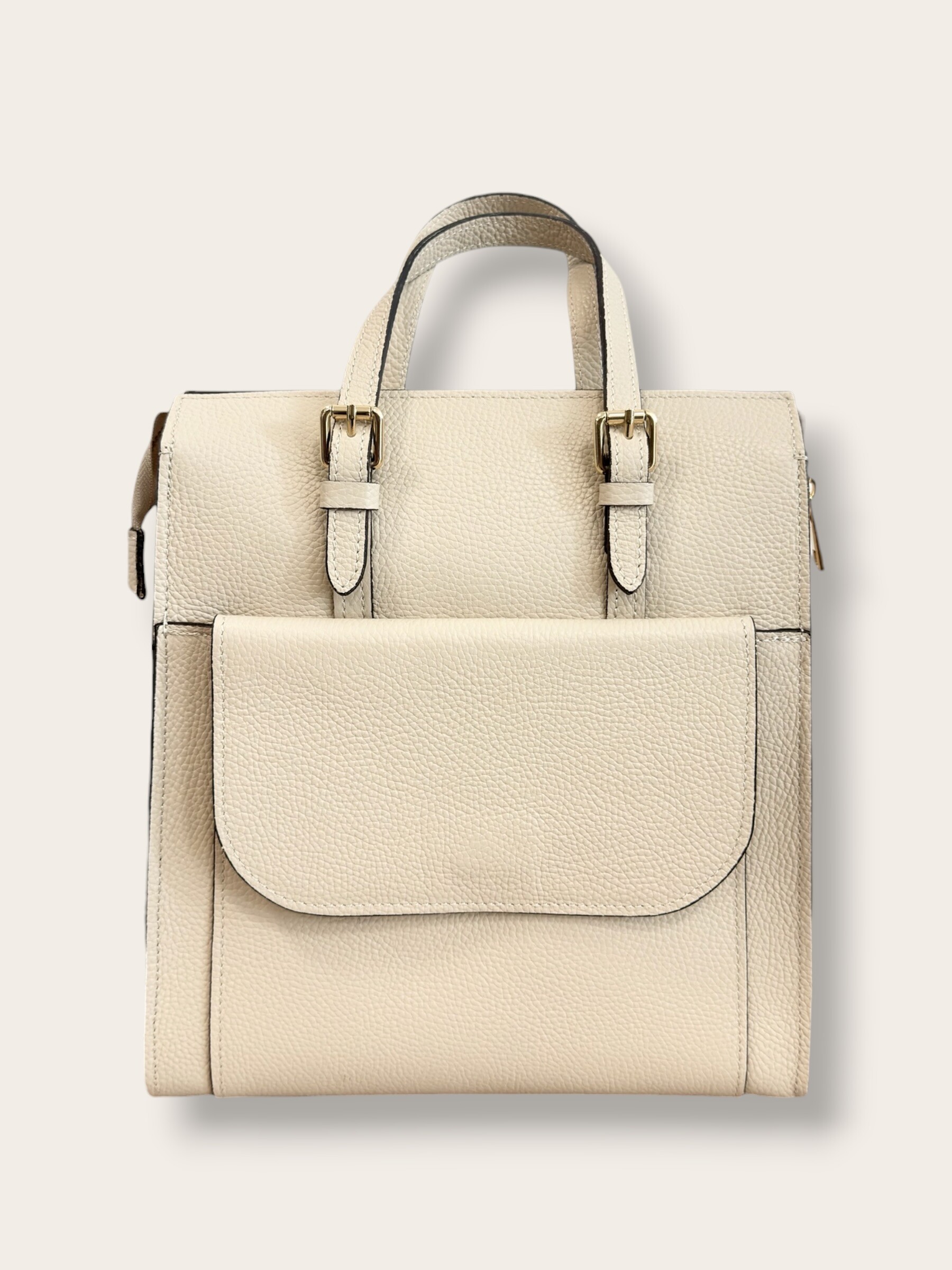 Wholesaler CUOIO & CHIC - Semi-rigid backpack in pebbled leather