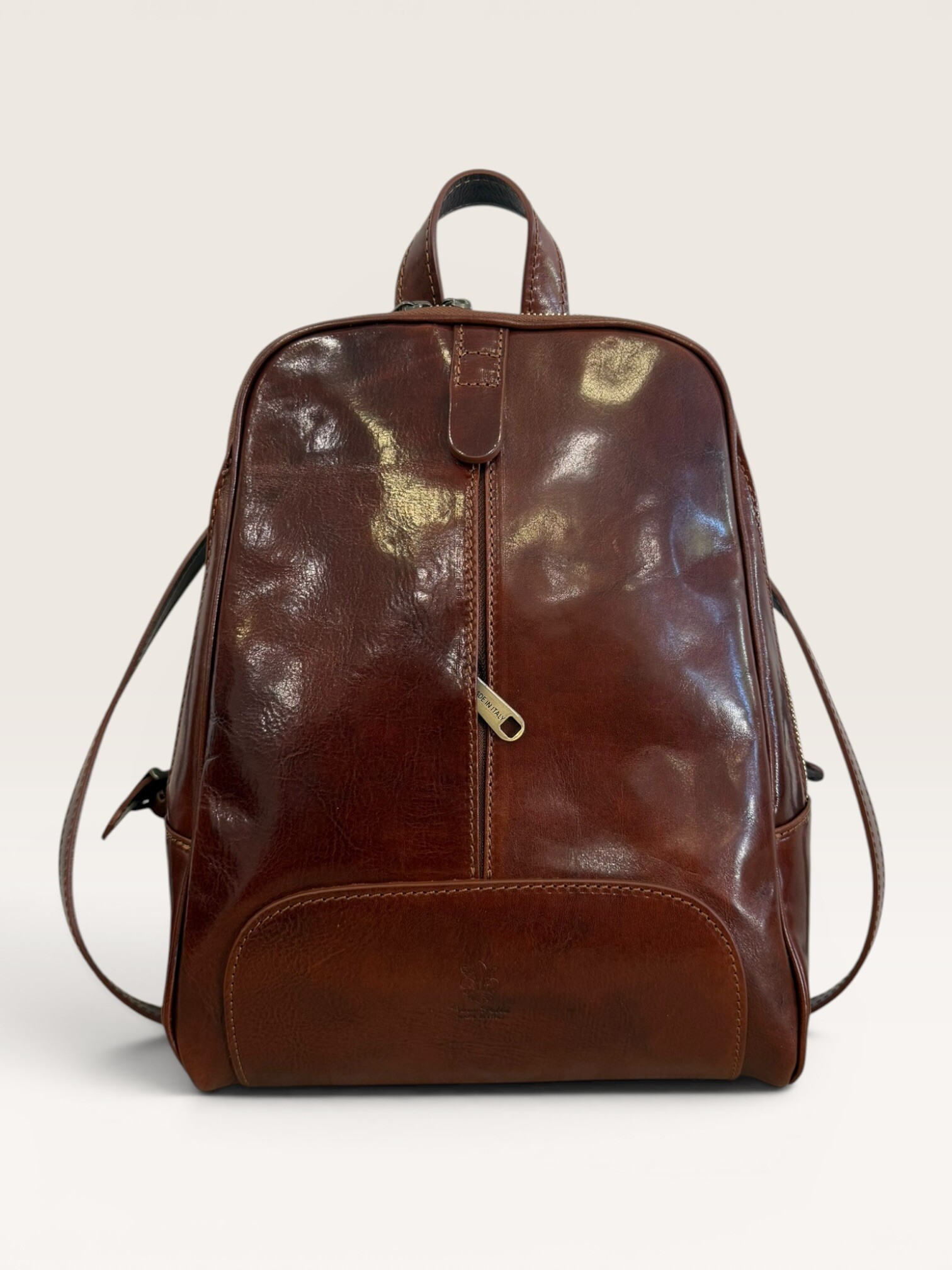 Großhändler CUOIO & CHIC - Unisex-Rucksack aus gepolstertem Leder
