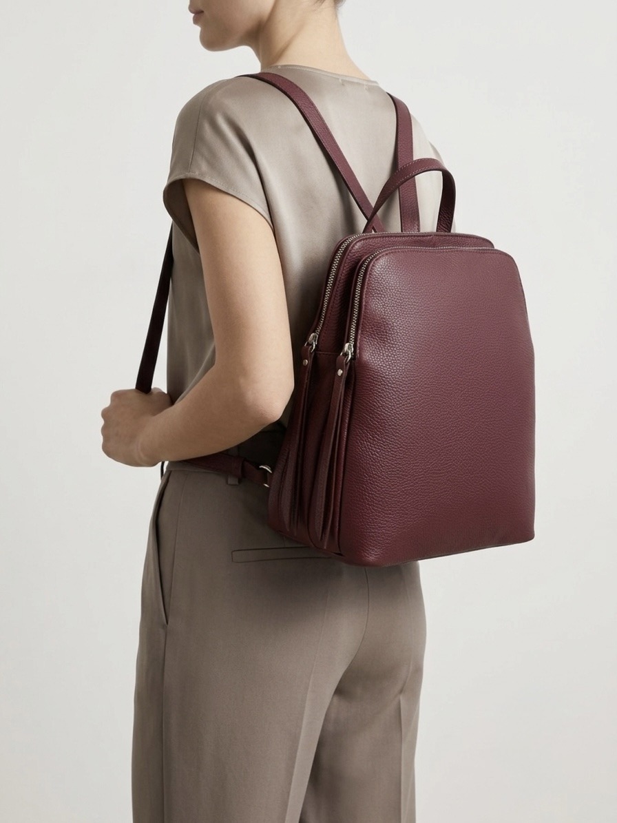Wholesaler CUOIO & CHIC - Women's backpack with double zipper
