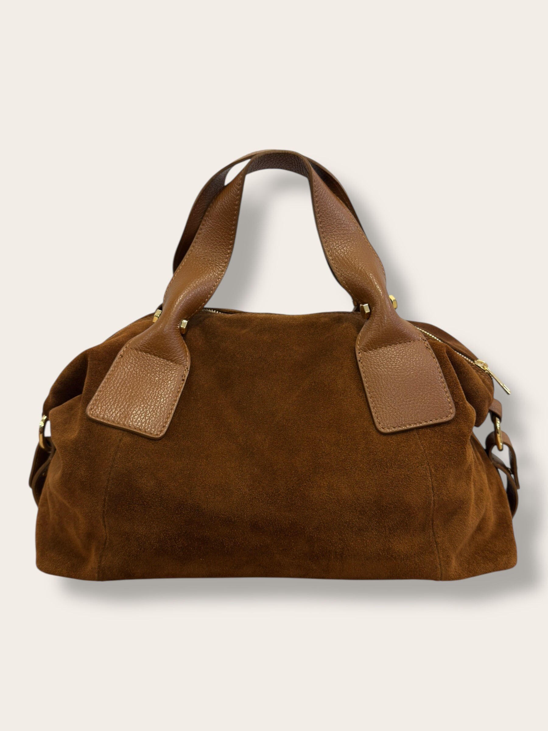Großhändler CUOIO & CHIC - Maxi Wildledertasche mit Griffen