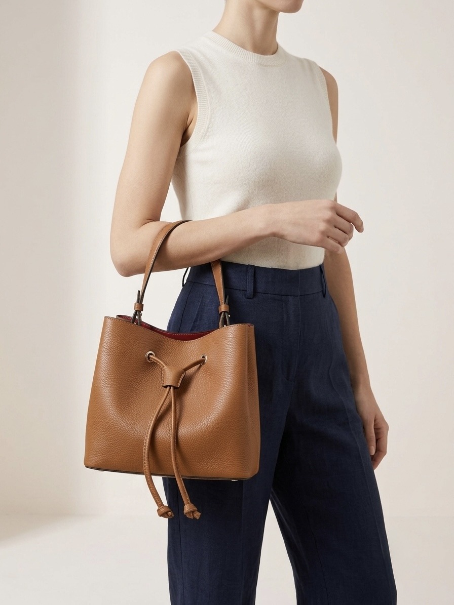Wholesaler CUOIO & CHIC - Hammered leather mirror-effect handbag