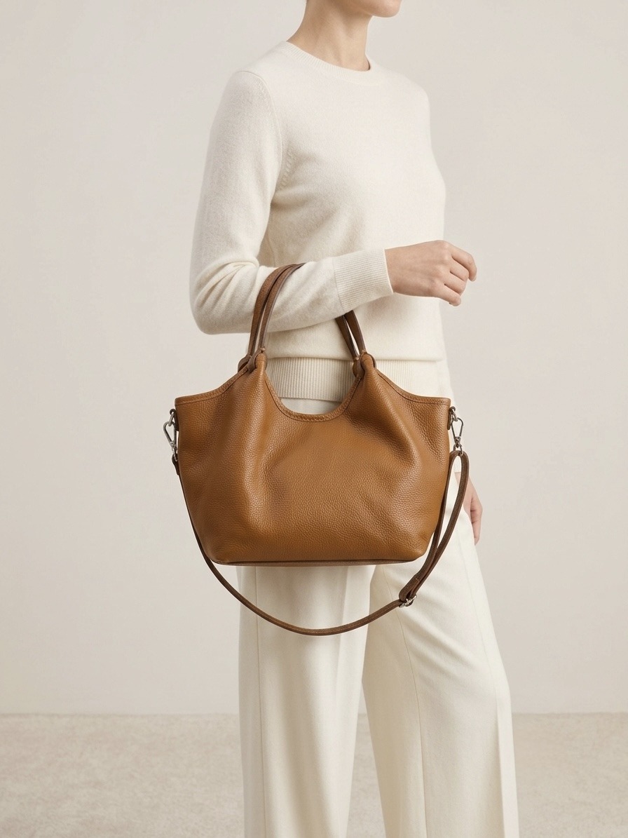 Wholesaler CUOIO & CHIC - Hammered Leather Hobo Bag