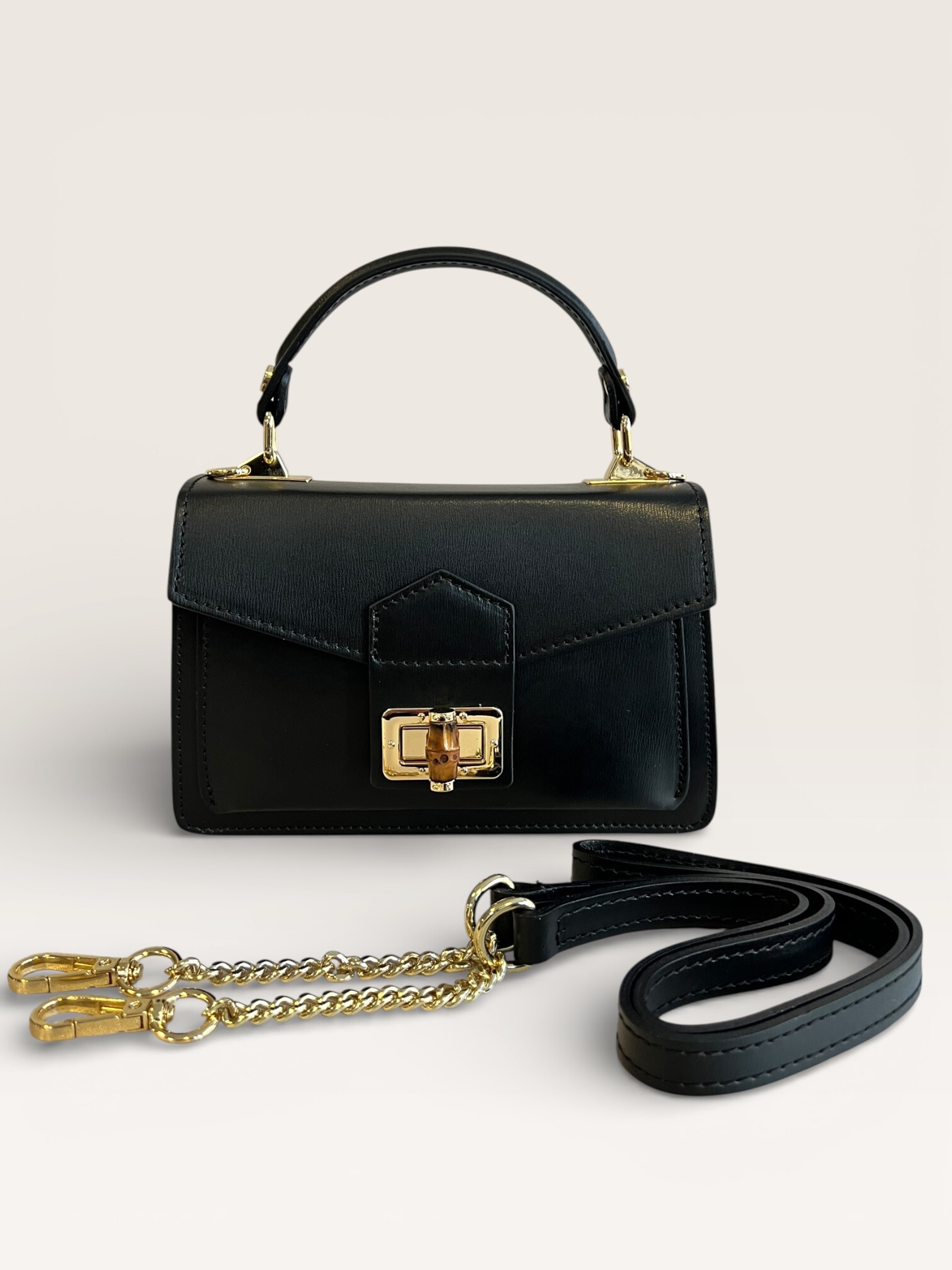 Mayorista CUOIO & CHIC - Mini Bolso de Bambú con Asa