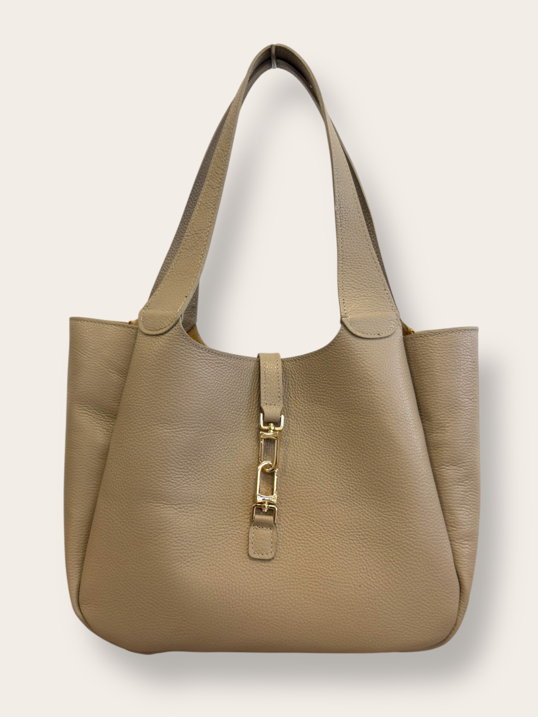 Großhändler CUOIO & CHIC - Schultertasche aus Genarbtem Leder