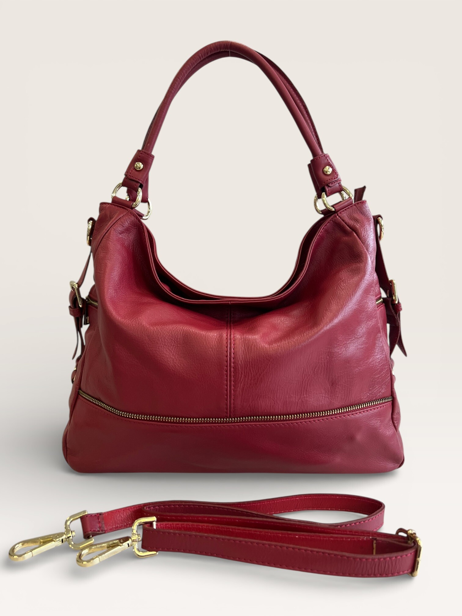 Grossiste CUOIO & CHIC - Sac à bandoulière en cuir de vache lisse