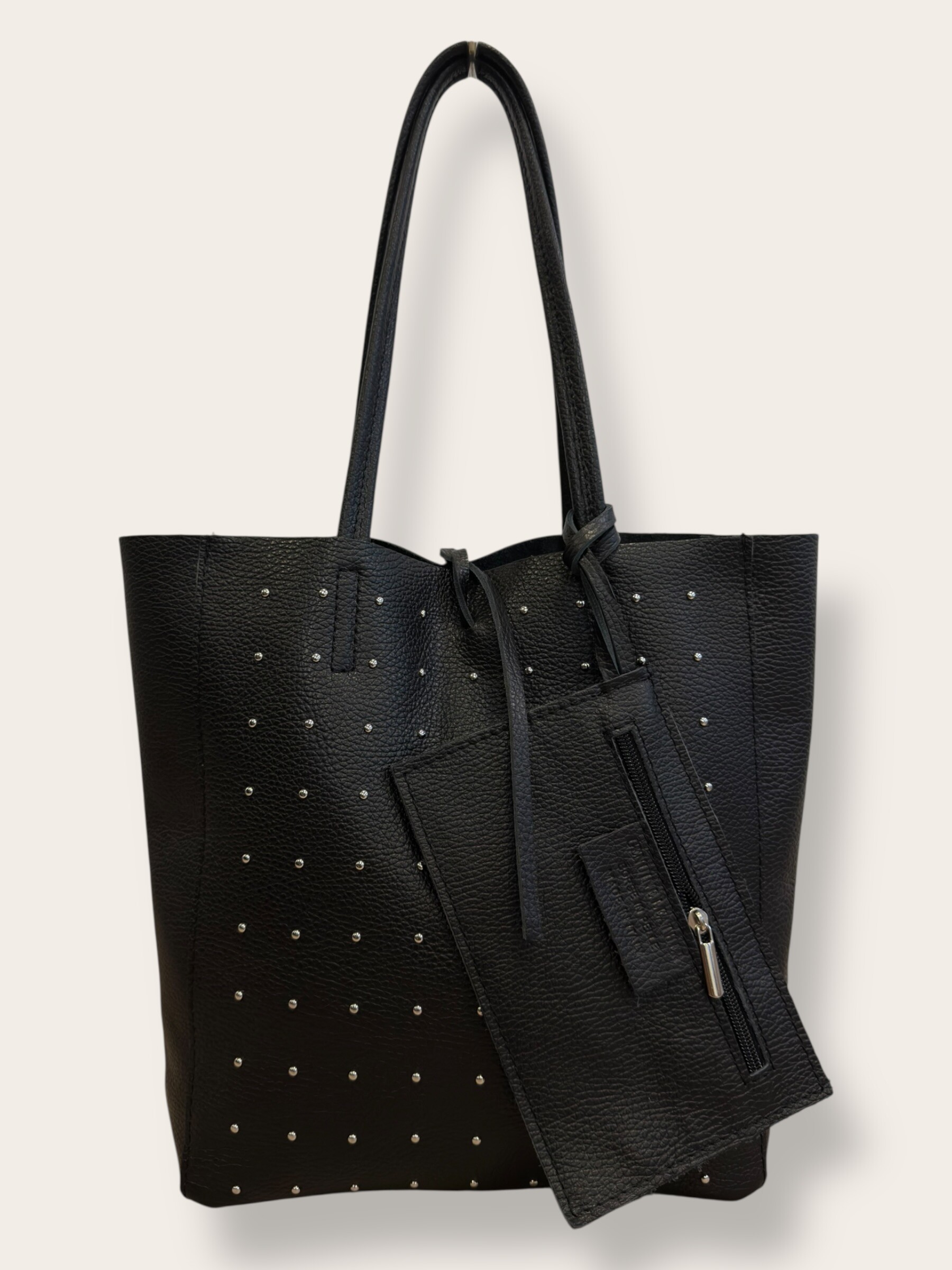 Großhändler CUOIO & CHIC - Shopper-Tasche mit Nieten