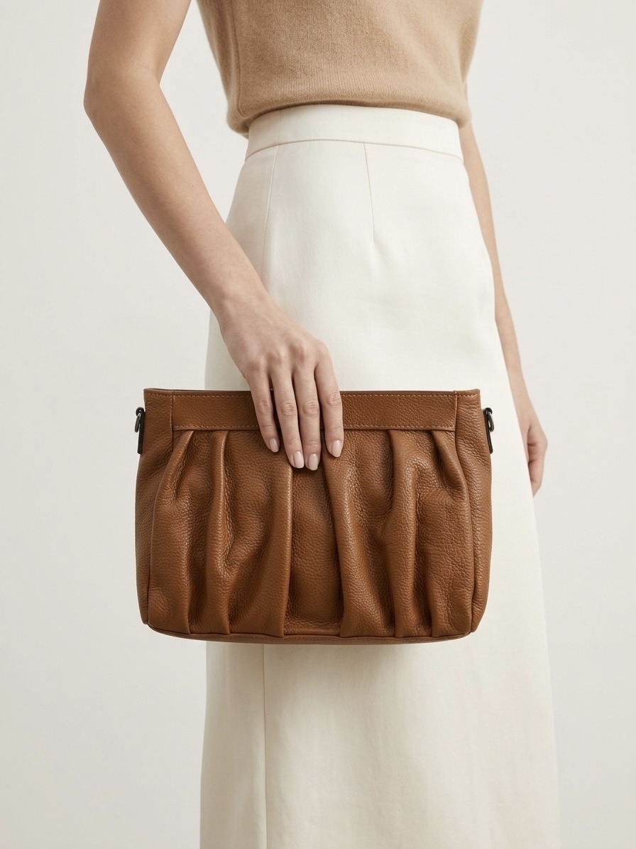 Wholesaler CUOIO & CHIC - Hammered leather shoulder bag