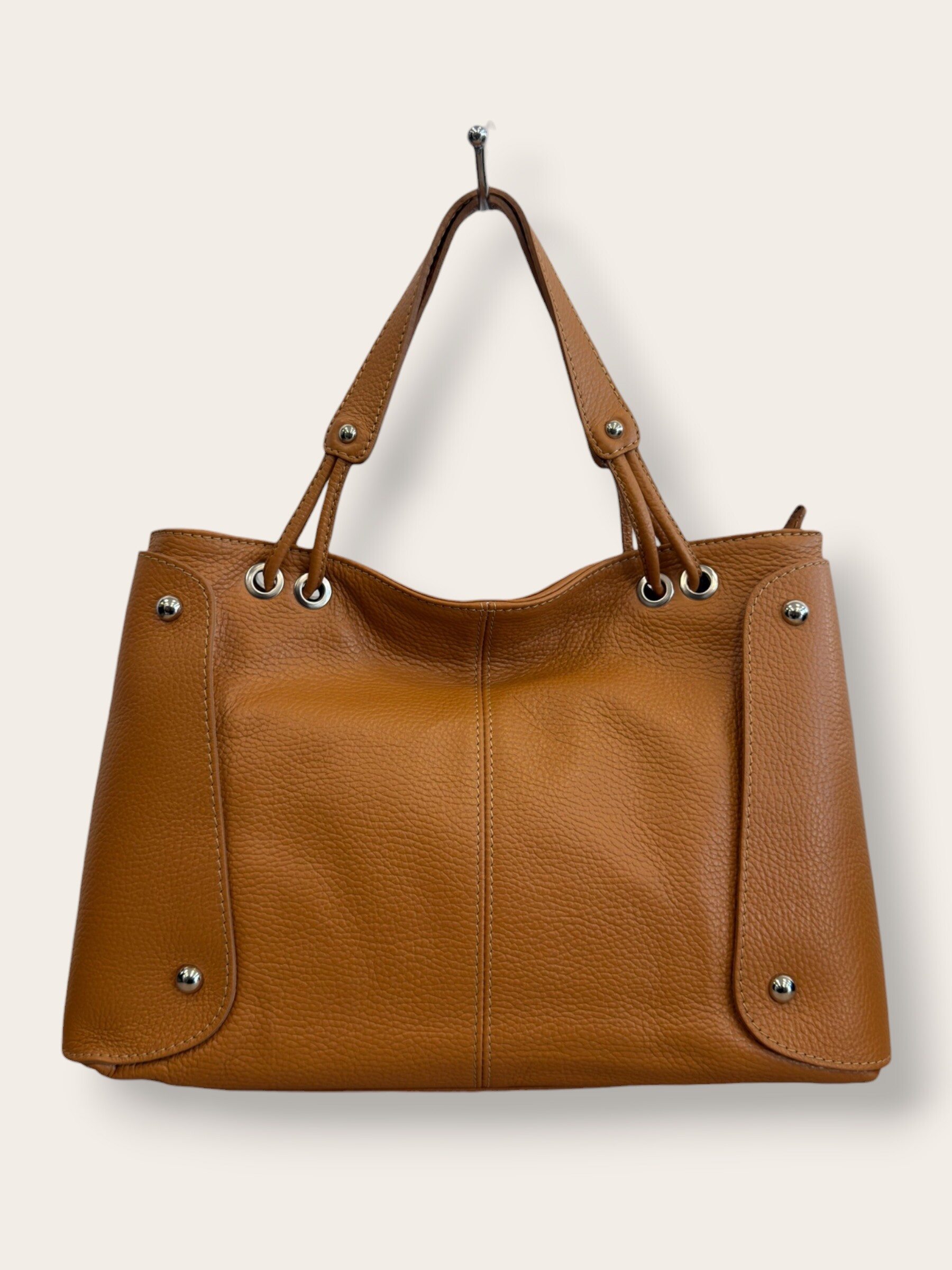Wholesaler CUOIO & CHIC - Maxi shoulder bag in pebbled leather