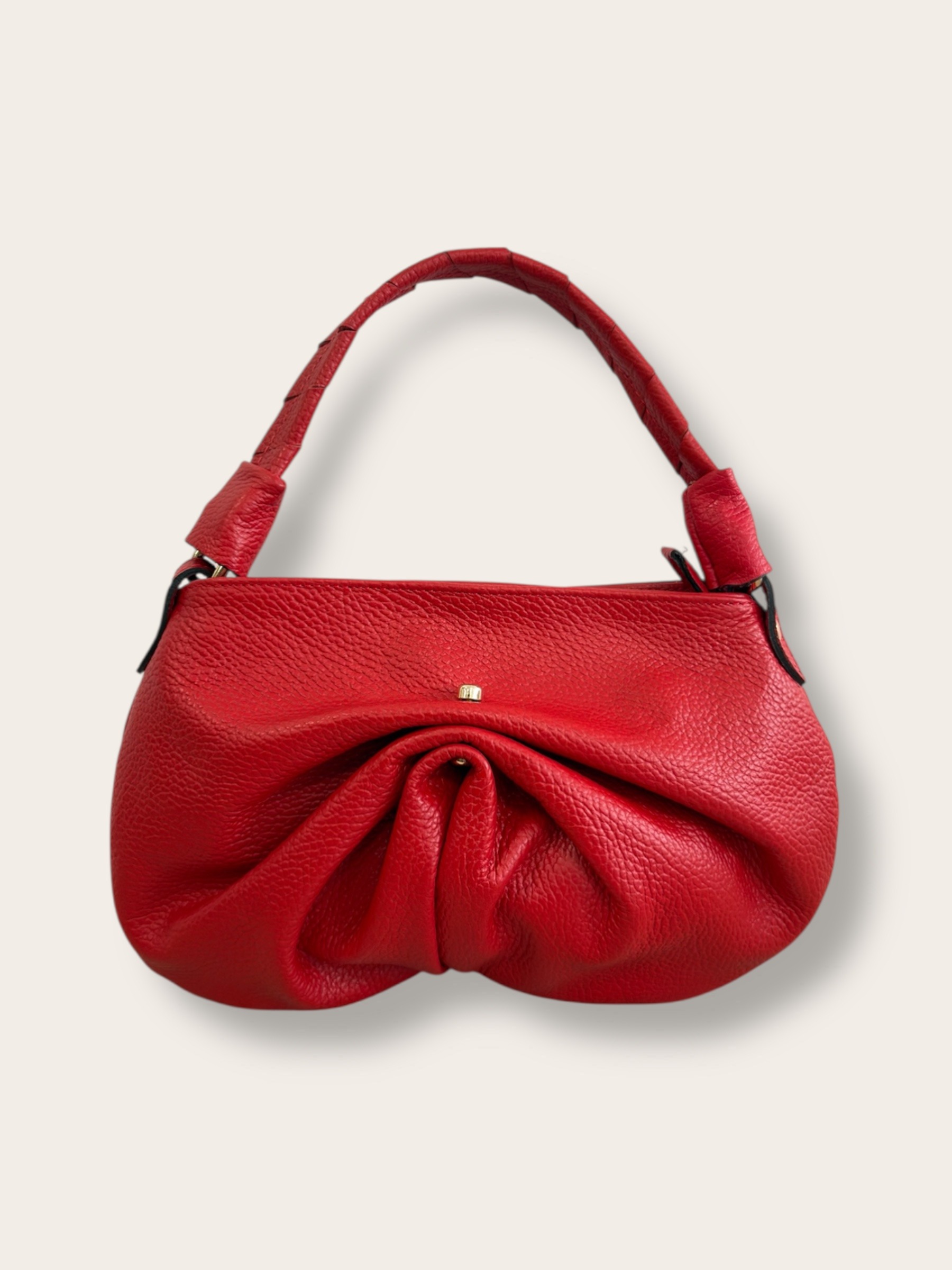 Grossista CUOIO & CHIC - Borsa a mano in vera pelle arricciata