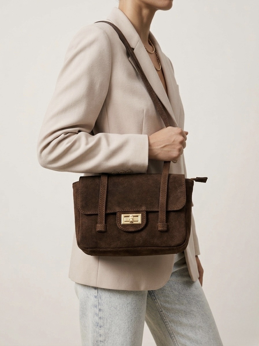 Wholesaler CUOIO & CHIC - Suede Leather Shoulder Bag