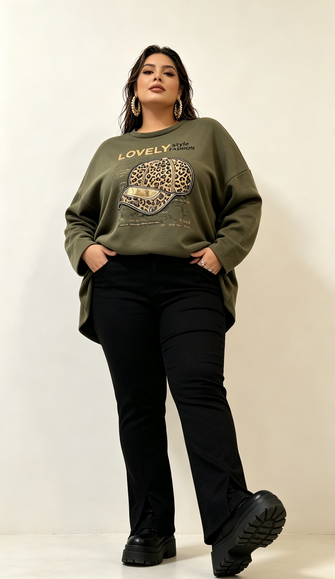 Wholesaler CURVY RONDE (Grande Taille/Over Size) - Plus size women's sweatshirt