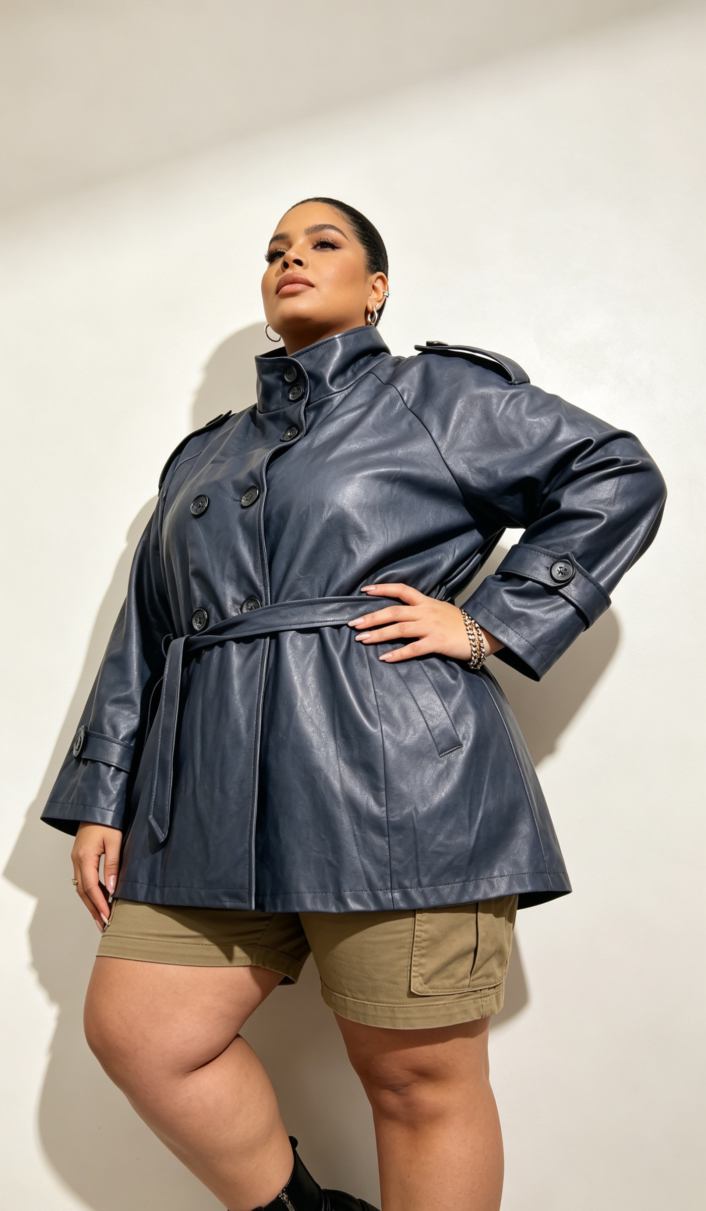 Wholesaler CURVY RONDE (Grande Taille/Over Size) - Plus size women's faux leather jacket