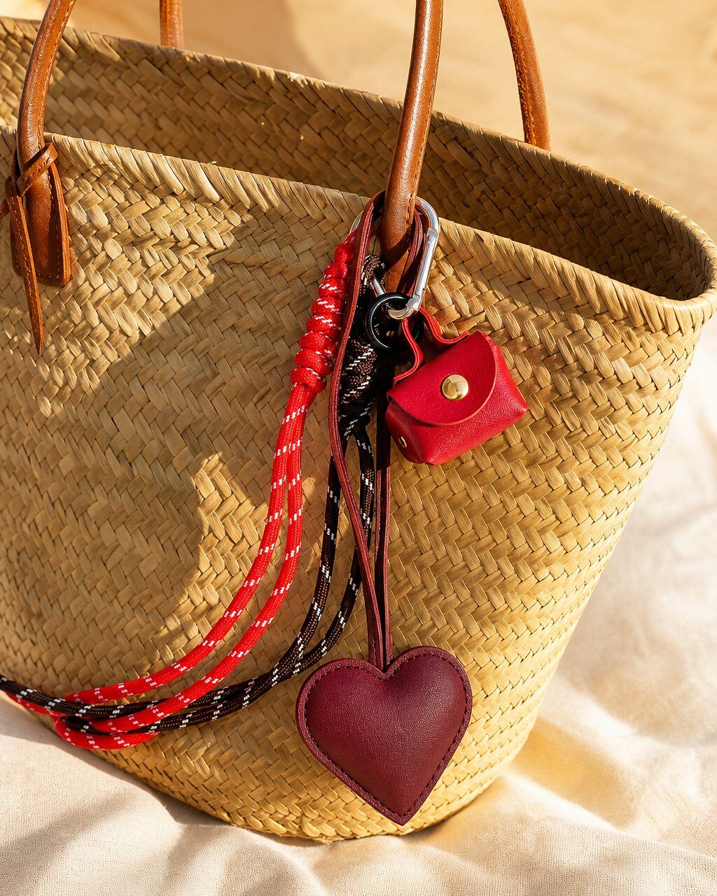 Mayorista D Bijoux - Llavero de bolso amuleto corazón y bolso rojo