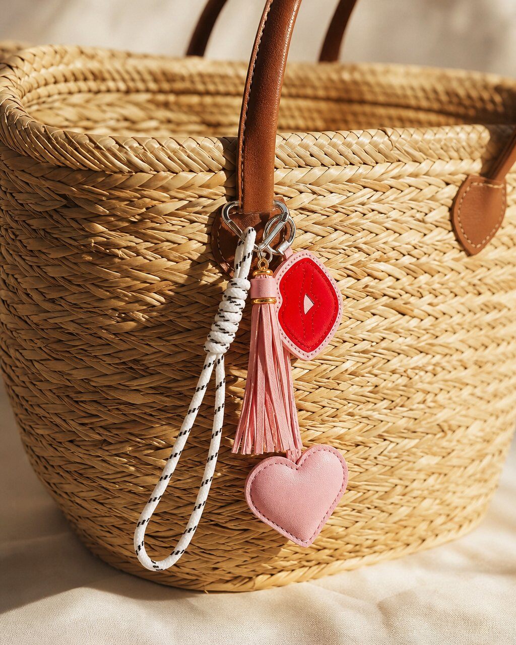 Mayorista D Bijoux - Llavero de bolso amuleto corazón y labios