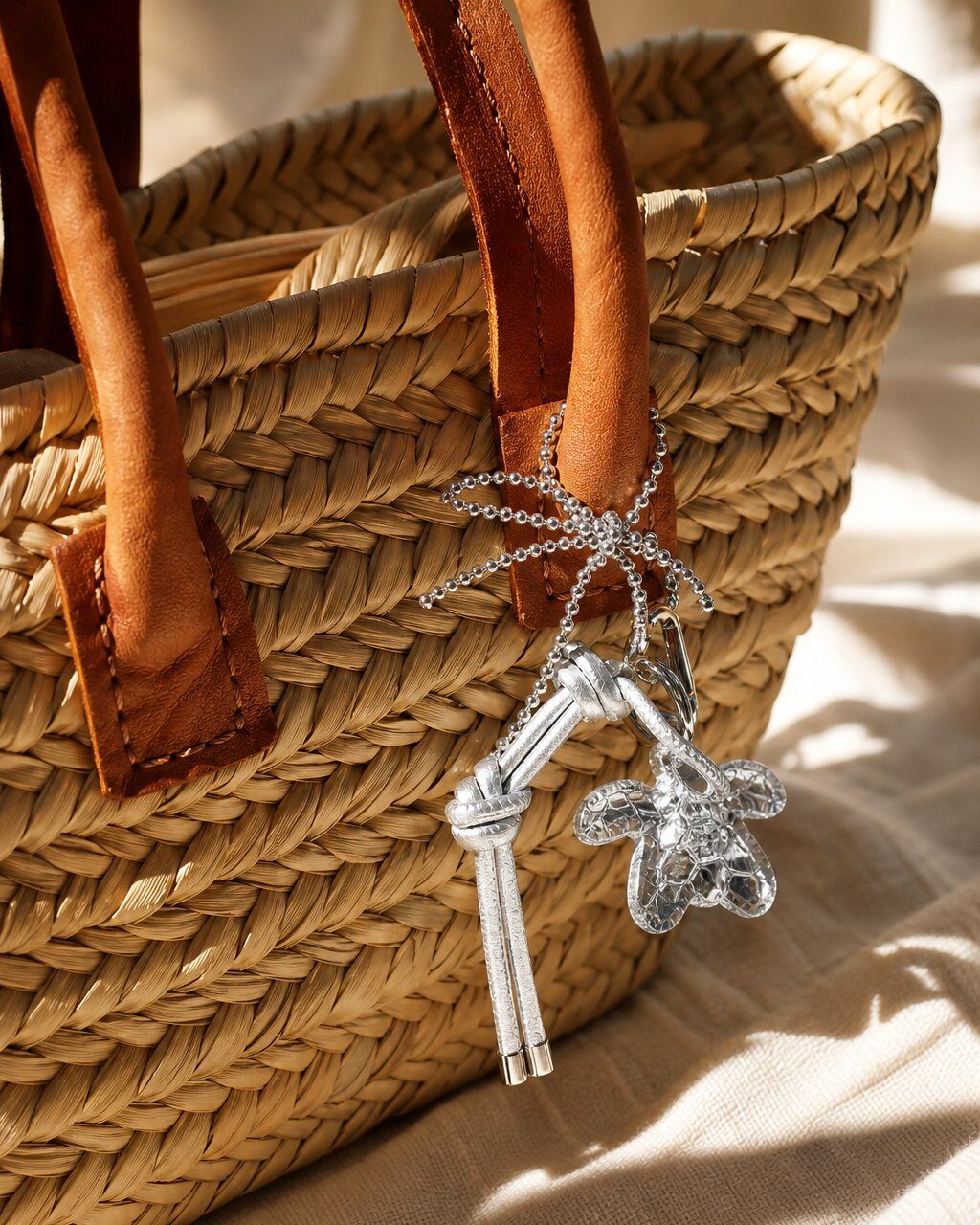 Mayorista D Bijoux - Llavero de bolso amuleto estrella plateada