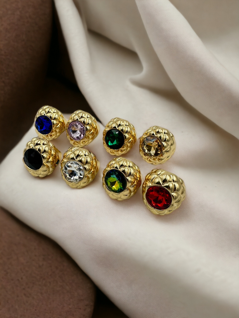 Wholesaler D Bijoux - Metal ring with rhinestones