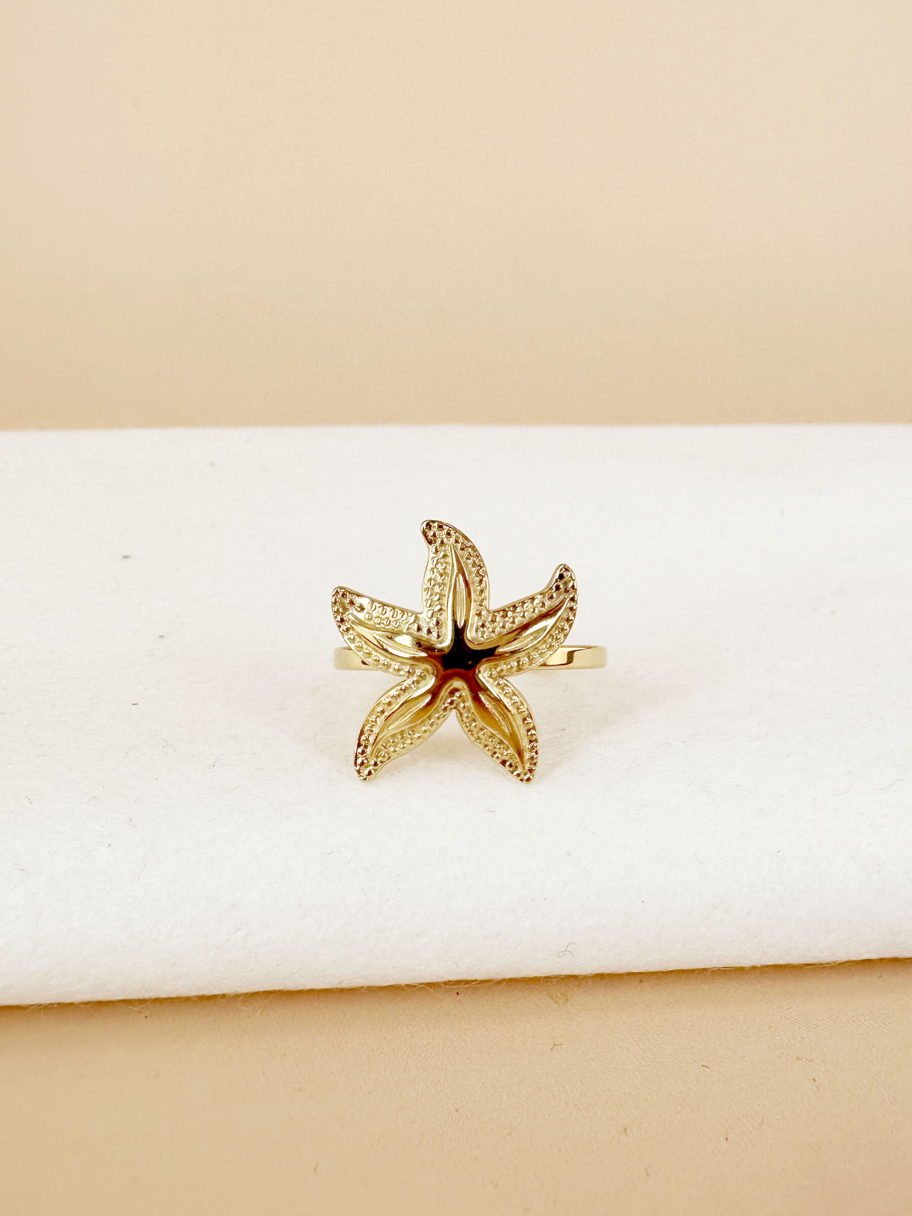 Grossiste D Bijoux - Bague étoile de mer - Acier inoxydable