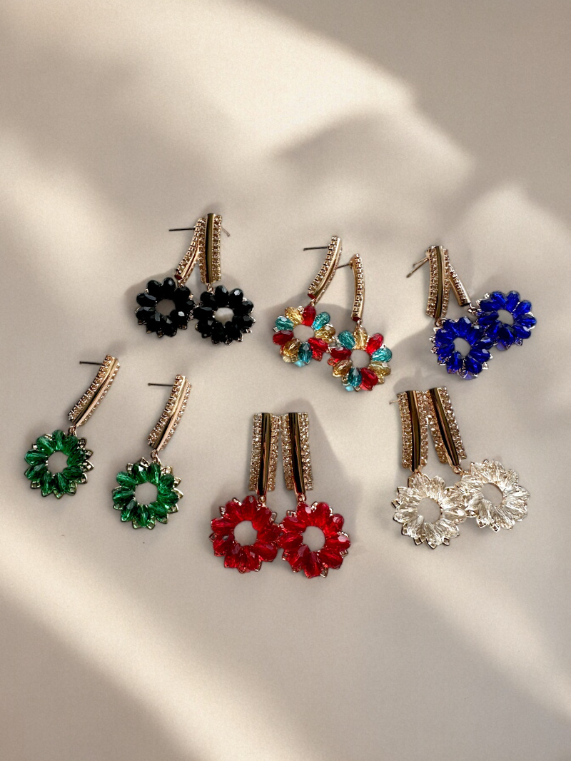 Großhändler D Bijoux - Blumenperlenohrringe