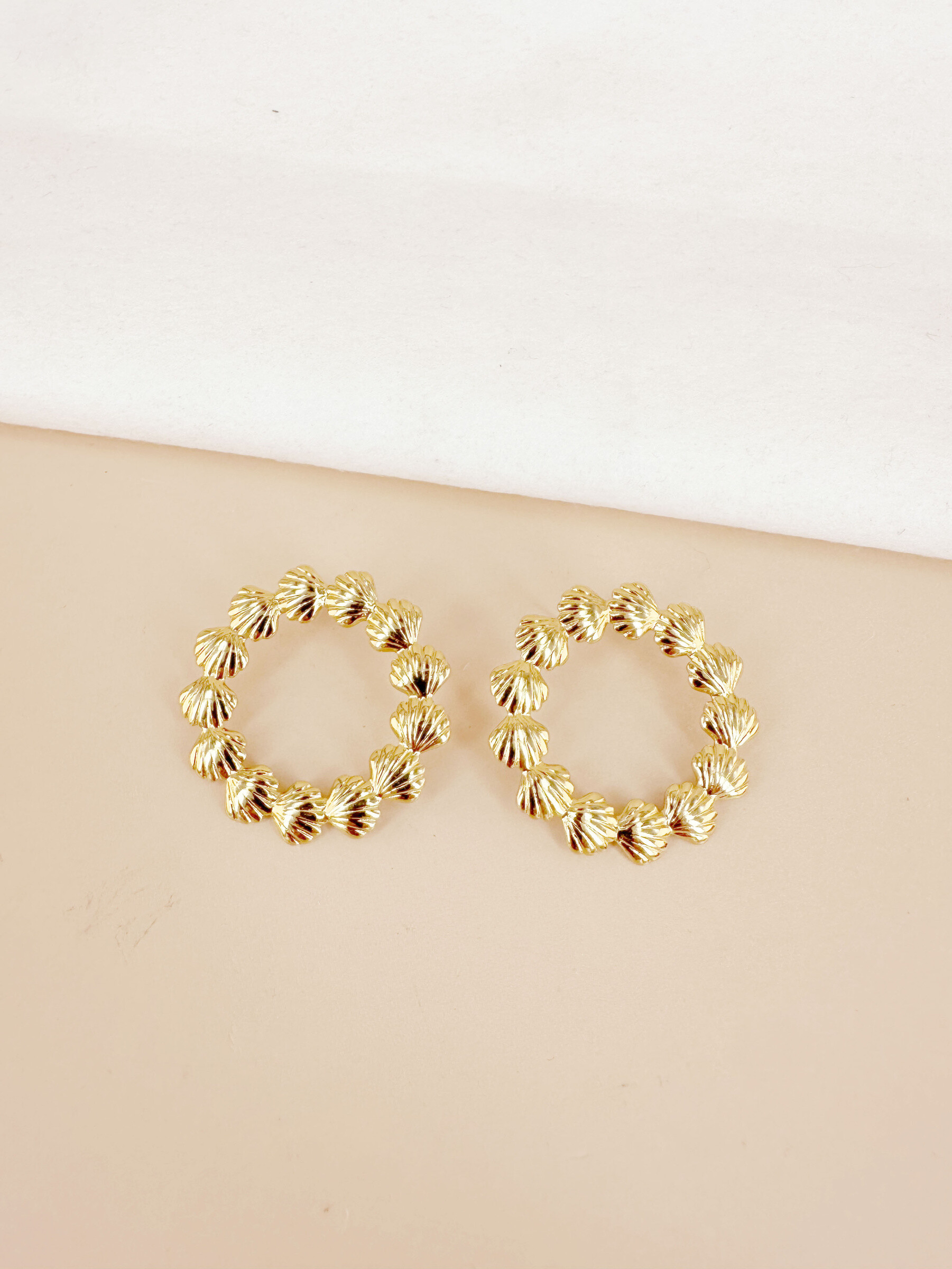 Wholesaler D Bijoux - Seashell stainless steel earrings
