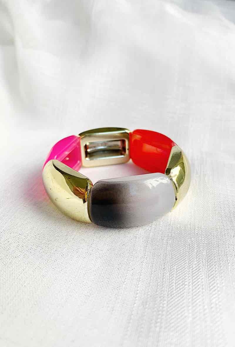 Wholesaler D Bijoux - Multicolored plastic bracelet