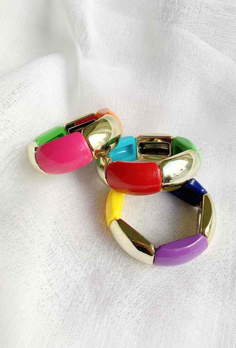 Wholesaler D Bijoux - Multicolored plastic bracelet