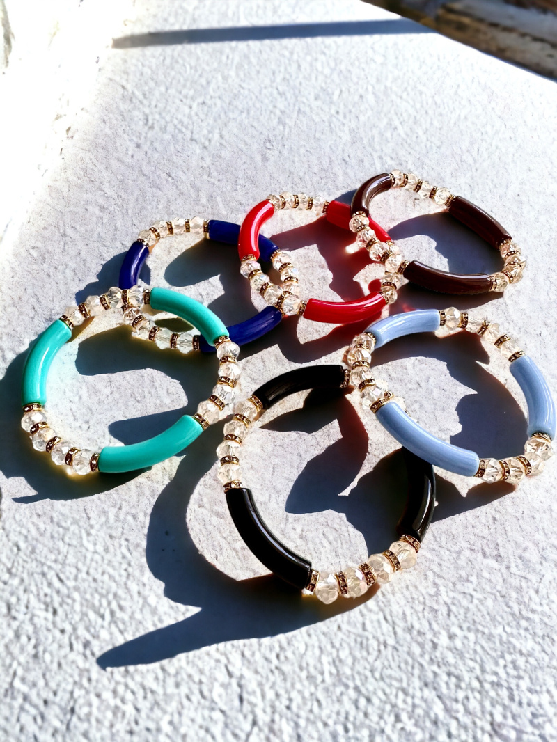 Wholesaler D Bijoux - Beaded and plastic bracelet