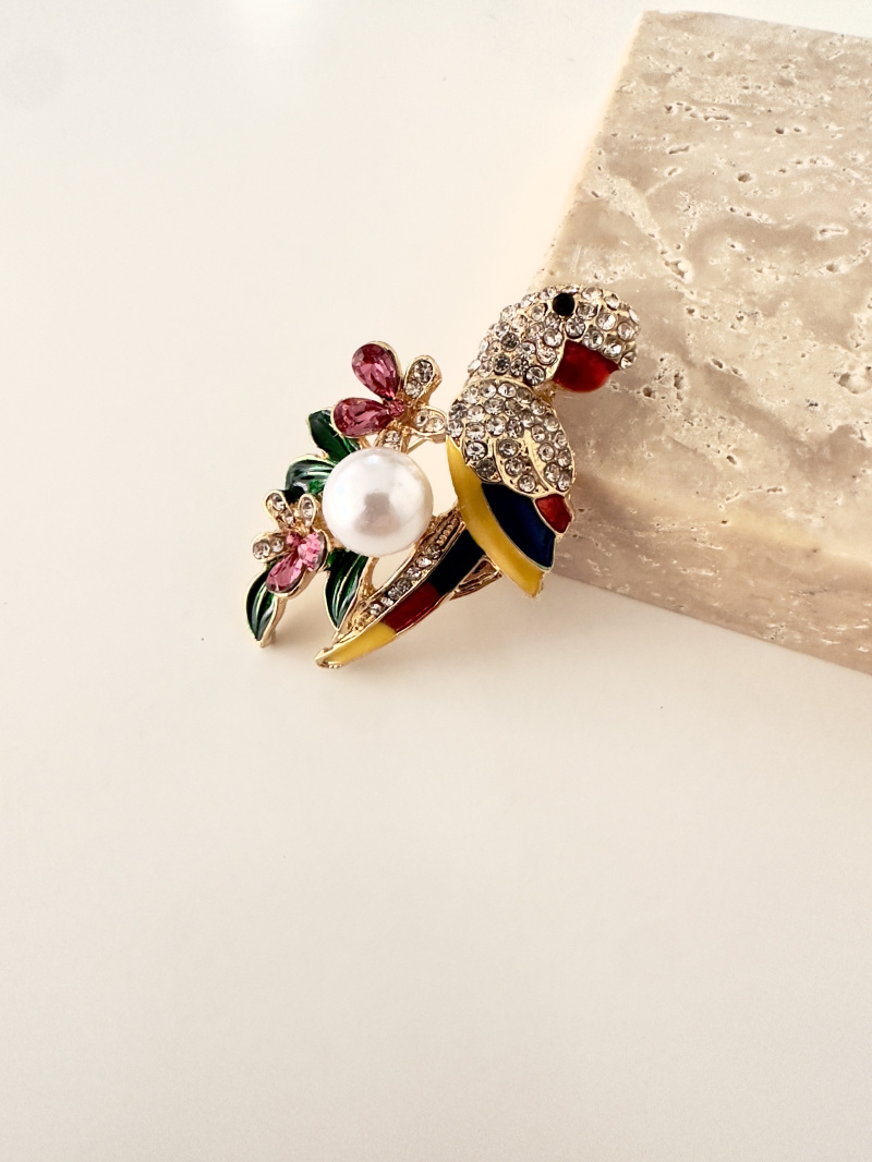 Großhändler D Bijoux - Strass-Perlenbrosche