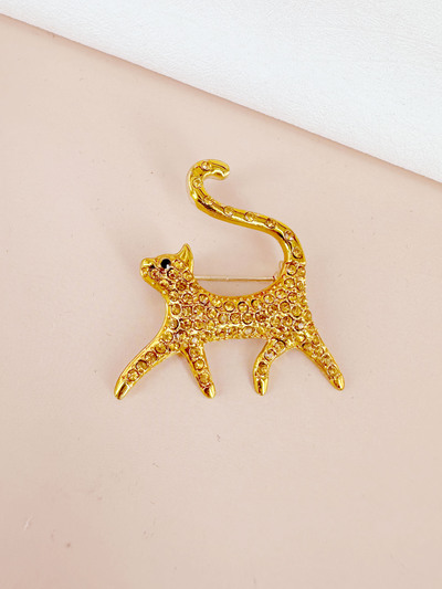 Grossiste D Bijoux - Broche chat doré Grossiste D Bijoux - Broche chat doré