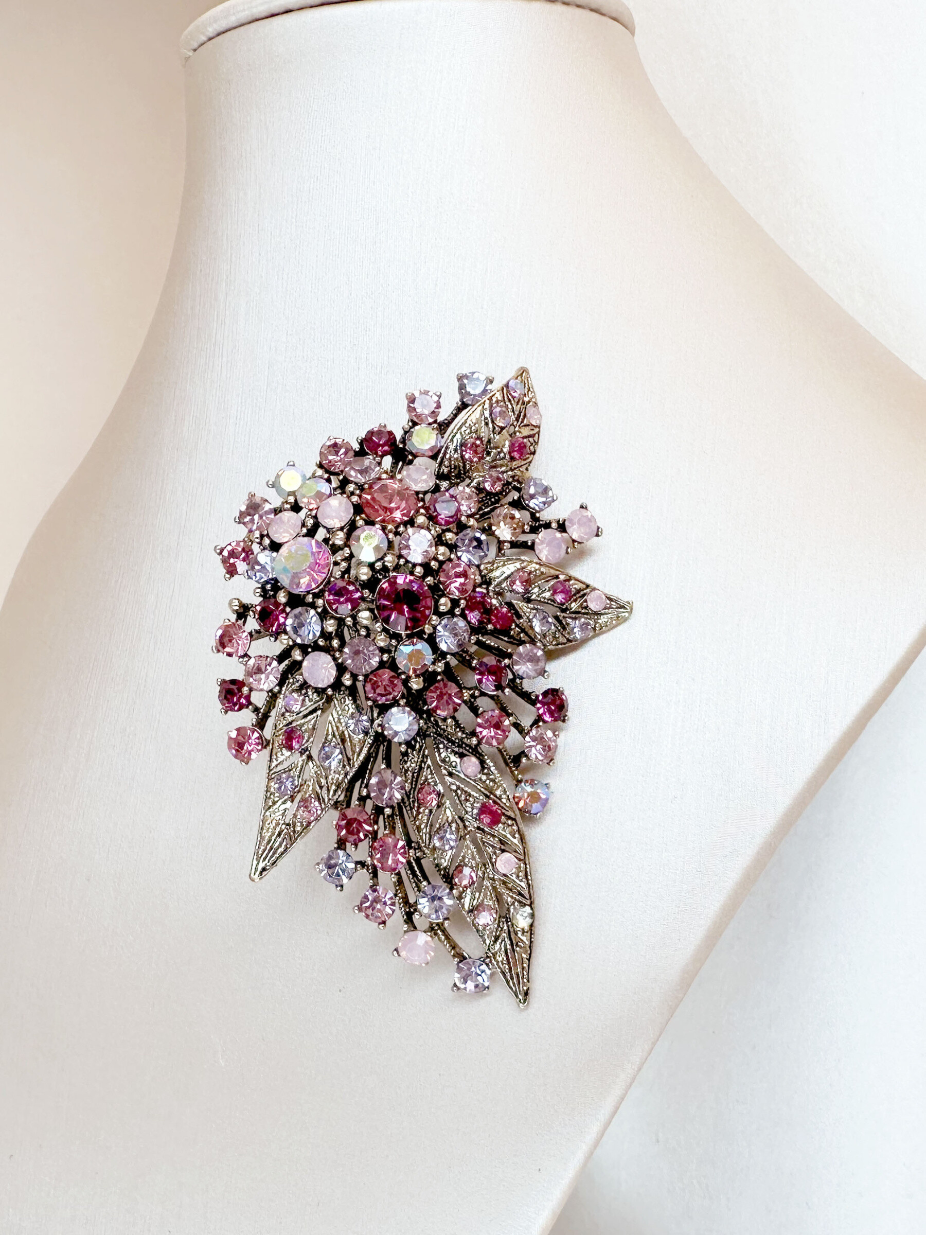 Mayorista D Bijoux - Broche ramo flor estrás