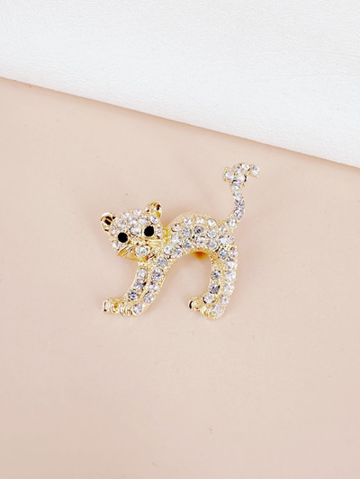 Grossiste D Bijoux - Broche chat doré Grossiste D Bijoux - Broche chat doré
