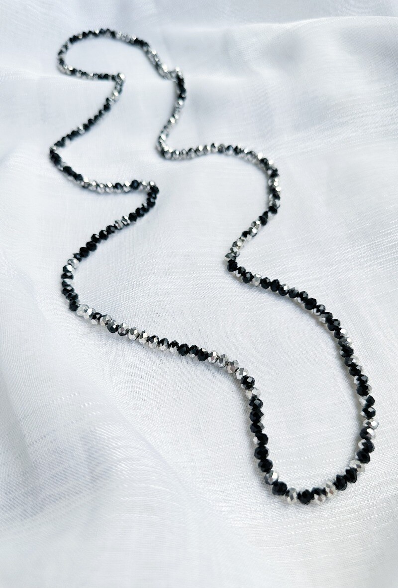 Wholesaler D Bijoux - Elastic necklace with crystal beads