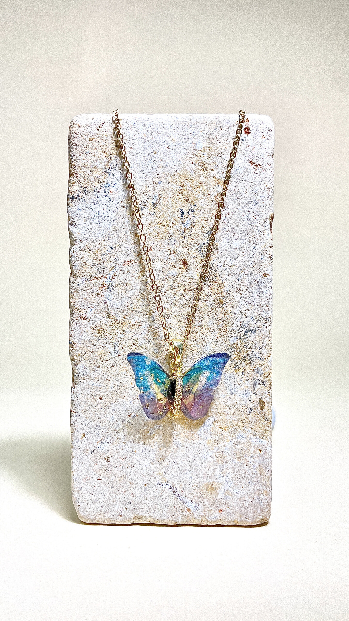 Grossiste D Bijoux - Collier papillon en acier inoxydable