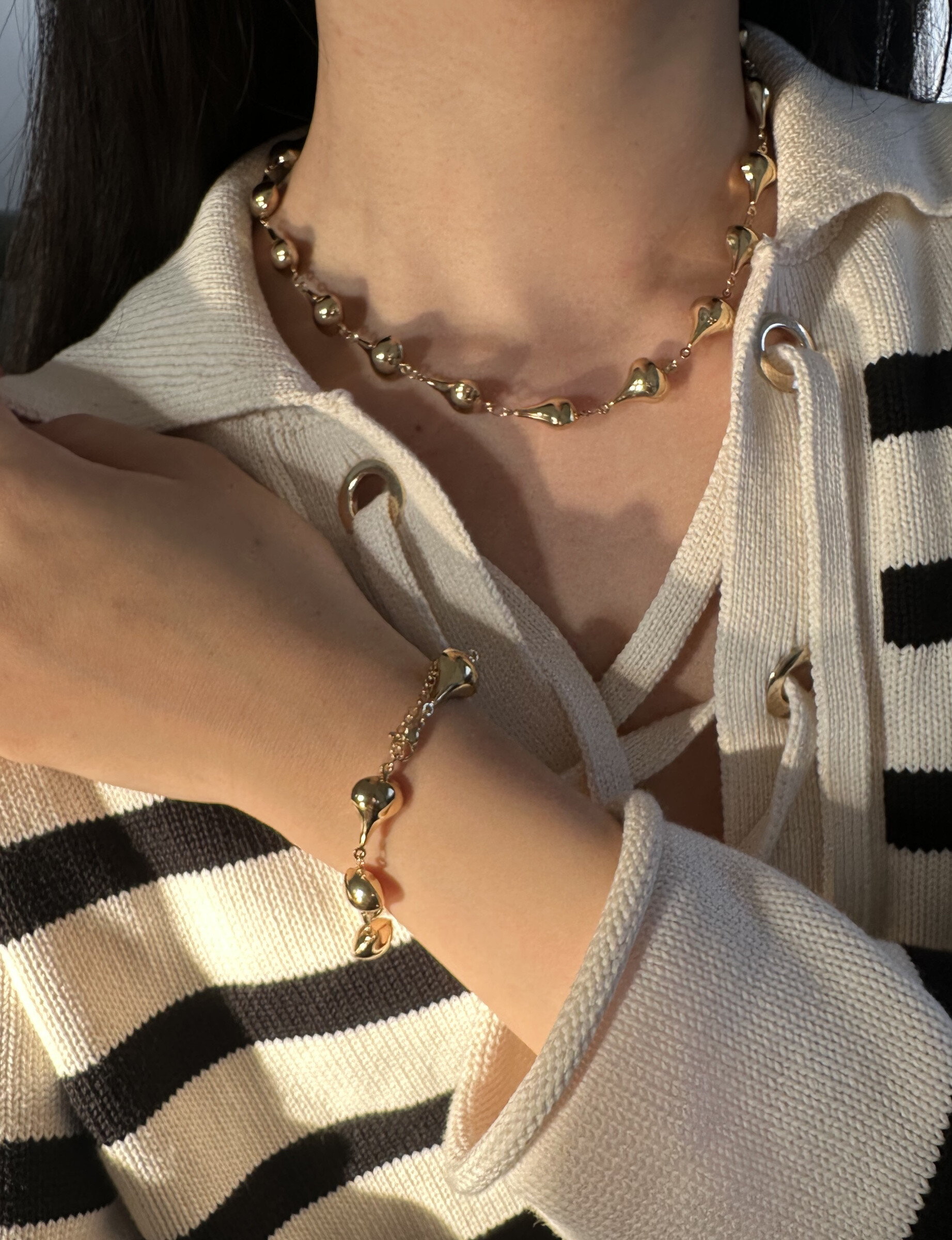 Wholesaler D Bijoux - Stainless steel drop necklace