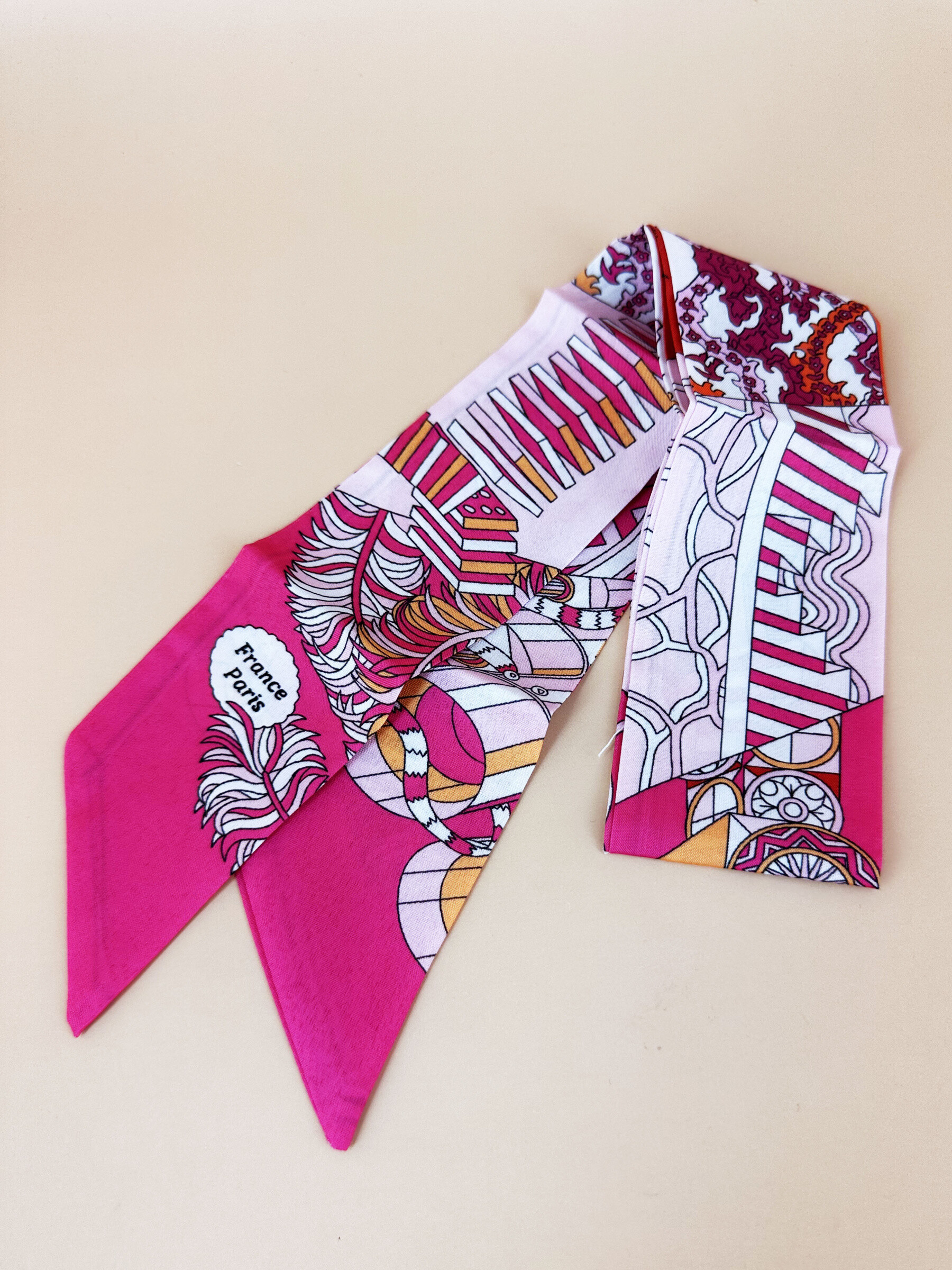 Grossiste D Bijoux - Petit foulard bandeau multi-usage, cheveux, sac, porte clée