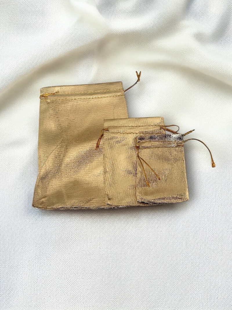 Grossista D Bijoux - Pochette per gioielli in organza trasparente 12x9 cm