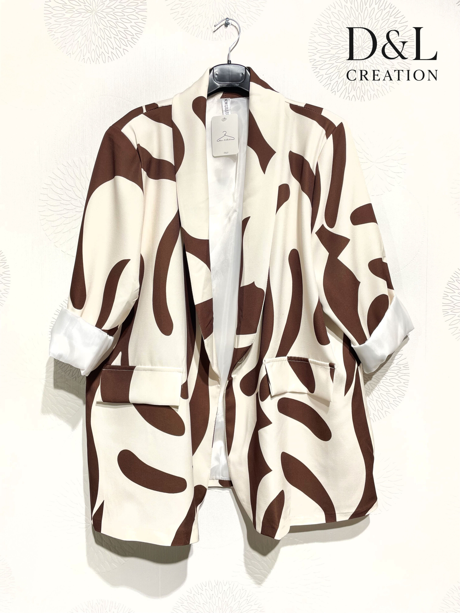 Mayorista D&L CREATION - Blazer estampado en talla grande T40 a T52