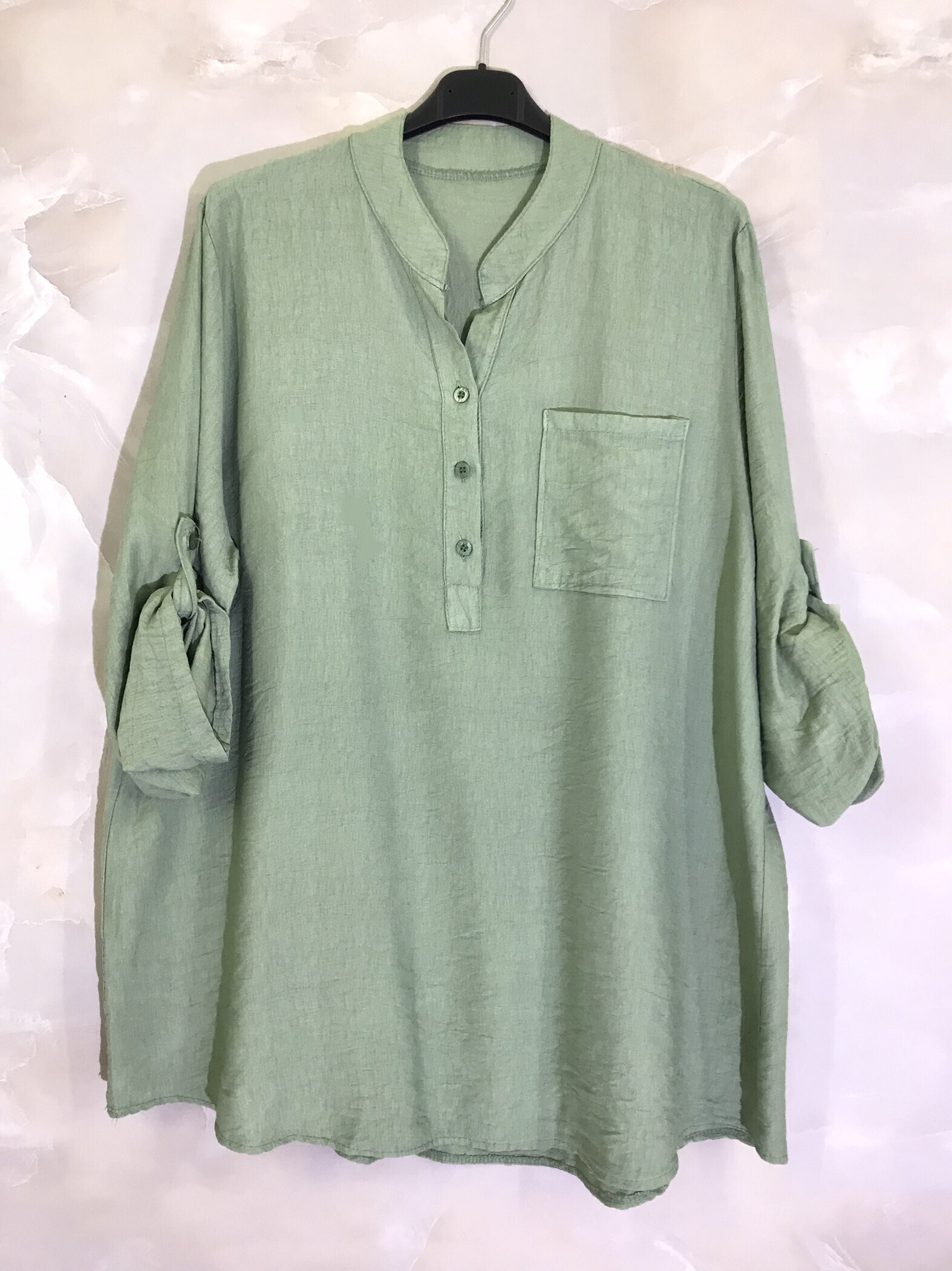 Grossiste D&L Creation - Blouse en viscose avec boutons et poche