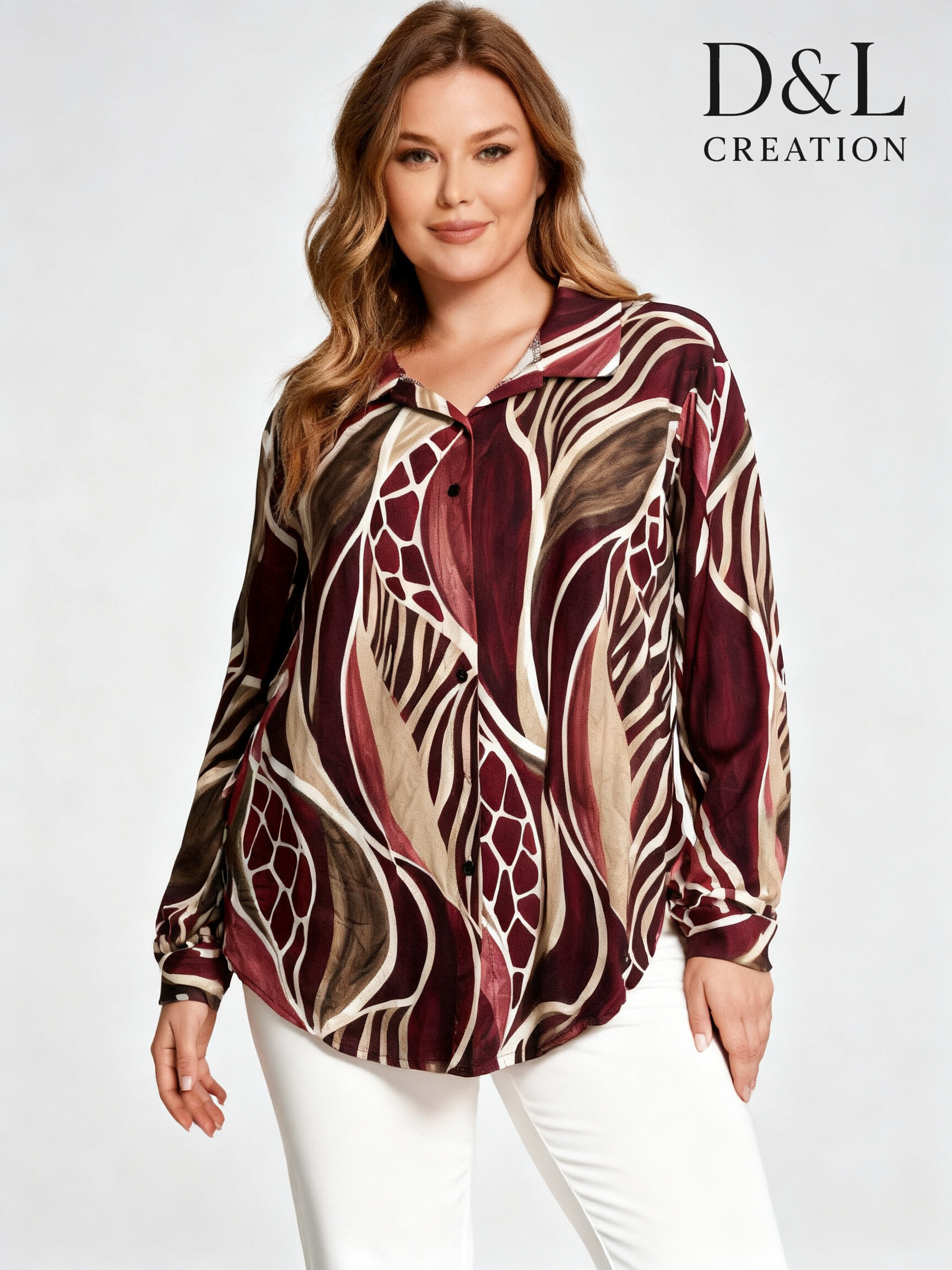 Mayorista D&L CREATION - Camisa estampada suave tallas 38 a 48
