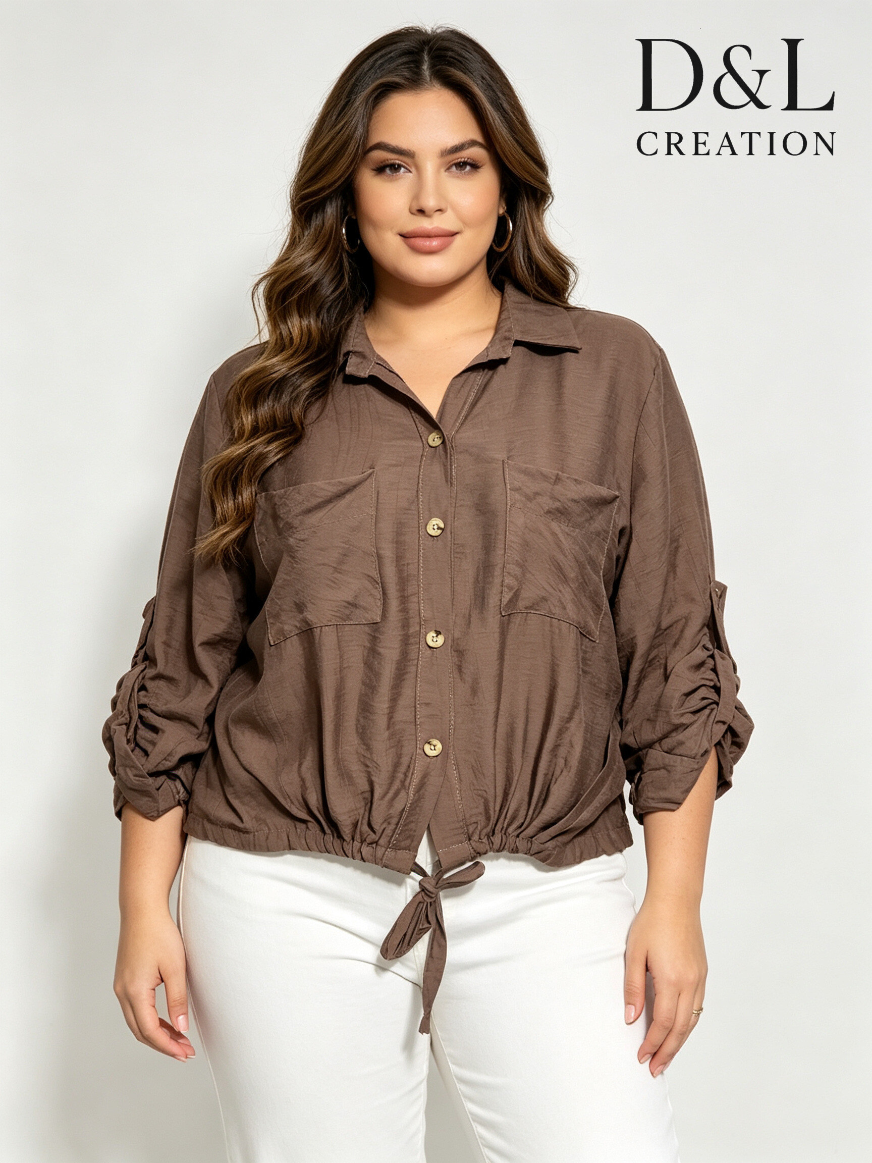 Mayorista D&L CREATION - Camisa corta con bajo elástico tallas 38 a 46